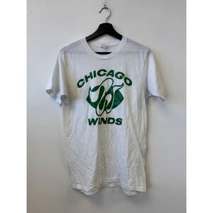 Vintage Chicago Winds WFL Shirt‎ Mens Small White Football Printwear 70s Tee